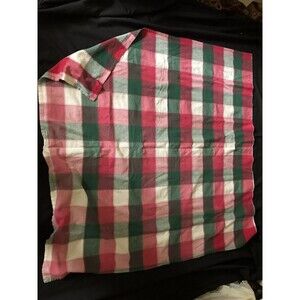 Small Cotton Plaid Tablecloth 45”